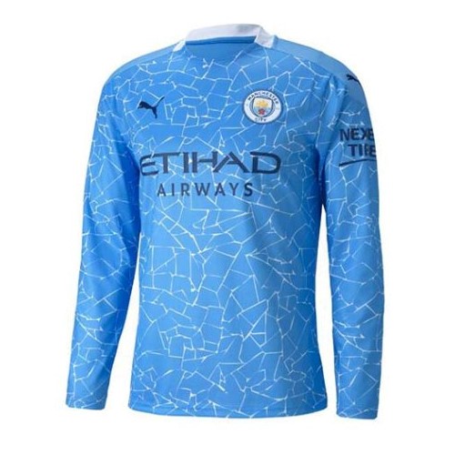 Thailande Maillot Football Manchester City Domicile ML 2020-21